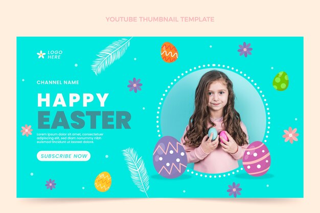 Flat easter youtube thumbnail