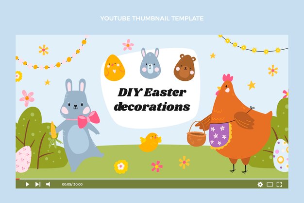 Flat easter youtube thumbnail