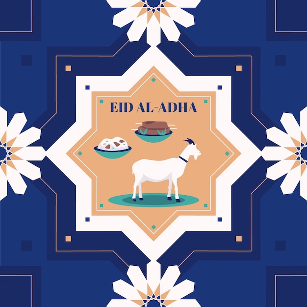 Free Vector flat eid al-adha illustration