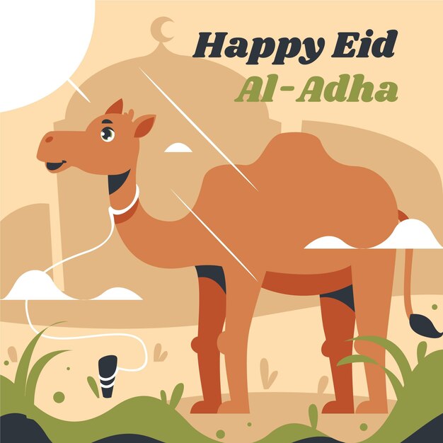 Flat eid al-adha illustration