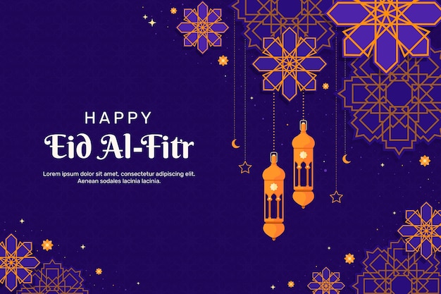 Flat eid al-fitr background