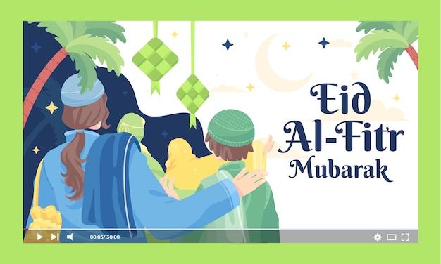 Flat eid al-fitr youtube thumbnail