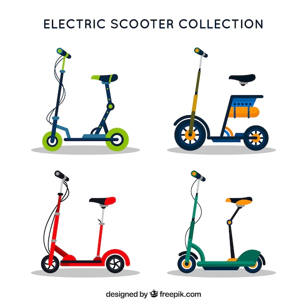 Flat electric scooter collection