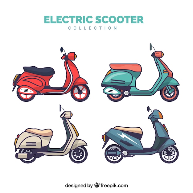 Flat electric scooter collection