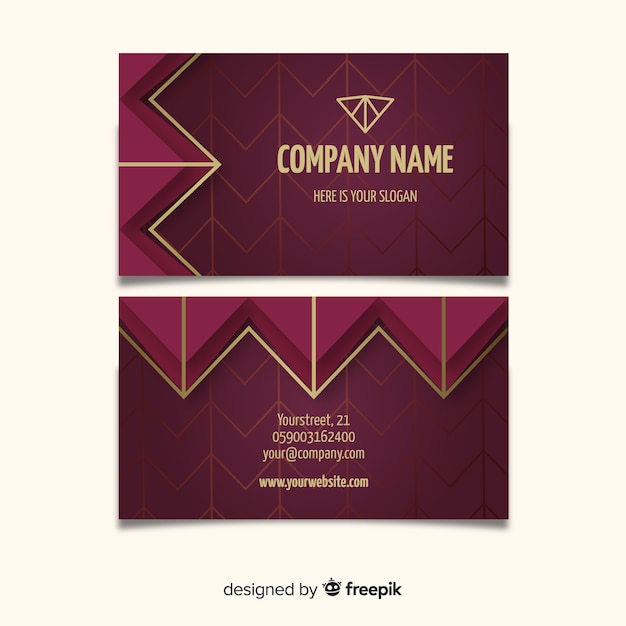 Flat elegant business card template