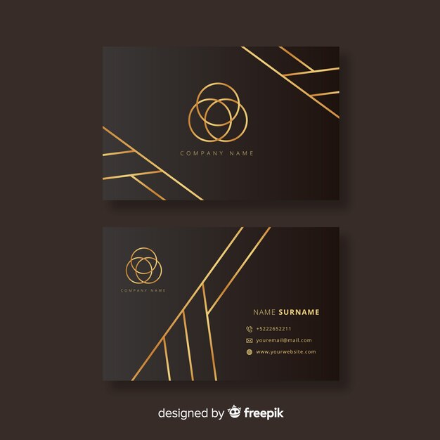 Flat elegant business card template