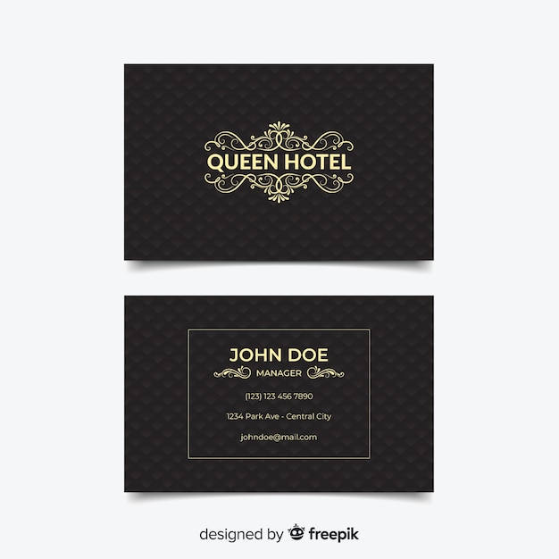 Flat elegant business card template