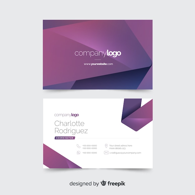 Free Vector flat elegant business card template