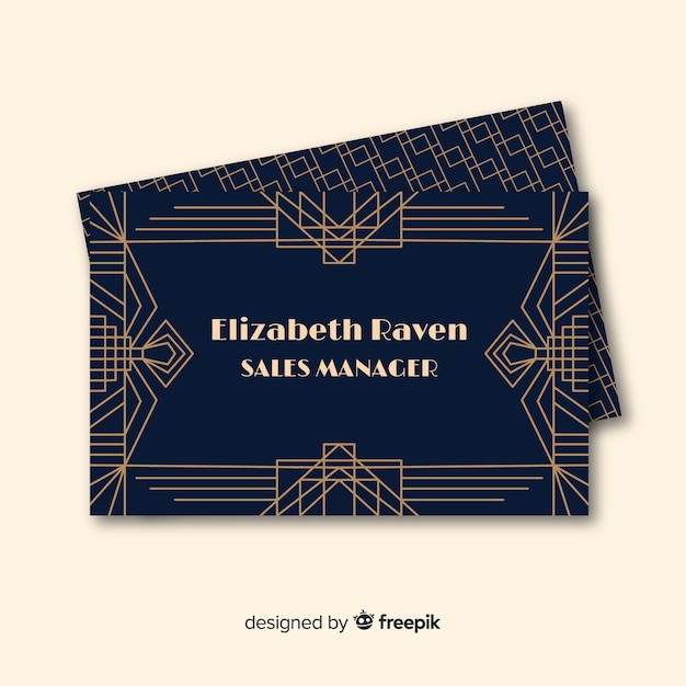 Free Vector flat elegant business card template