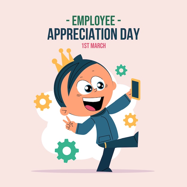 Free Vector flat employee appreciation day illustration