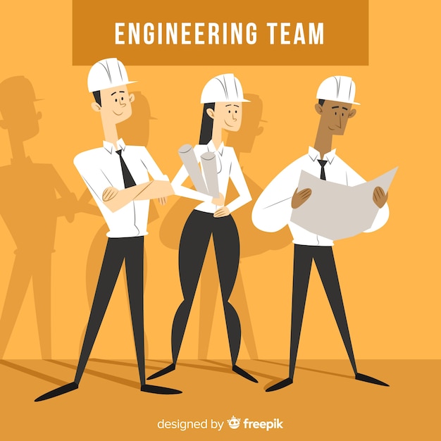 Flat engineering team background