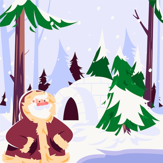 Flat eskimo illustration