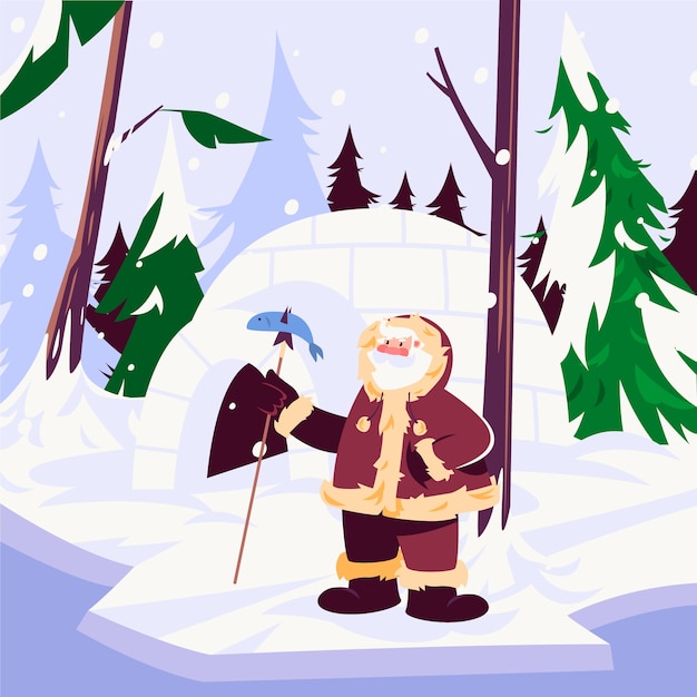 Flat eskimo illustration