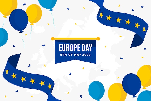 Free vector flat europe day background