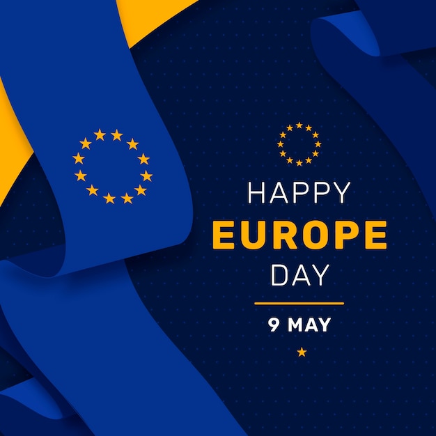 Free Vector flat europe day illustration