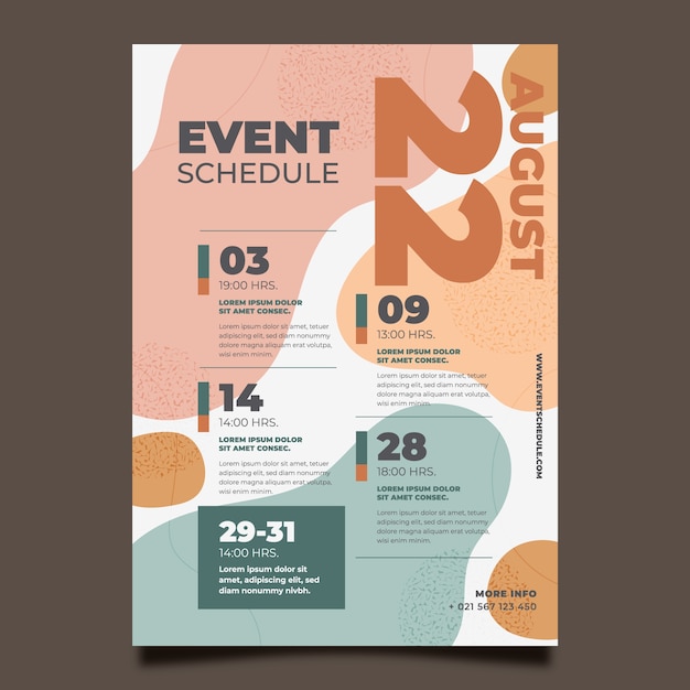 Free Vector flat event template schedule