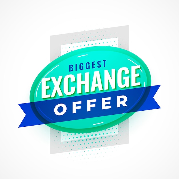 Free Vector flat exchange offer poster design