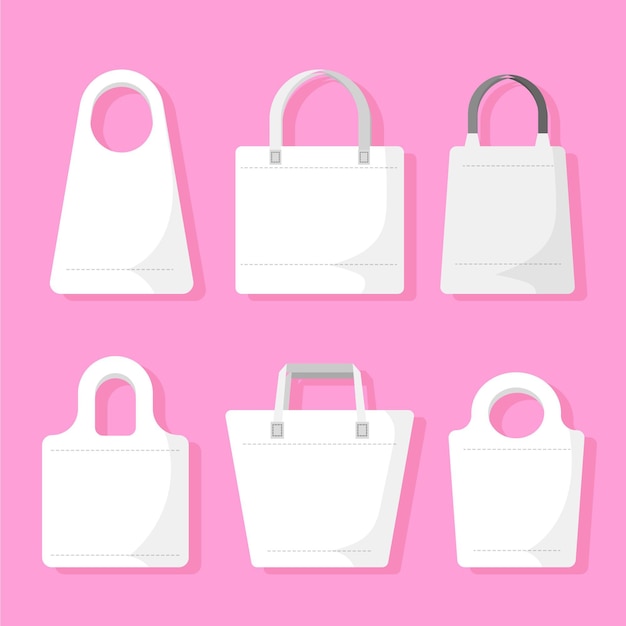 Free Vector flat fabric bags collection