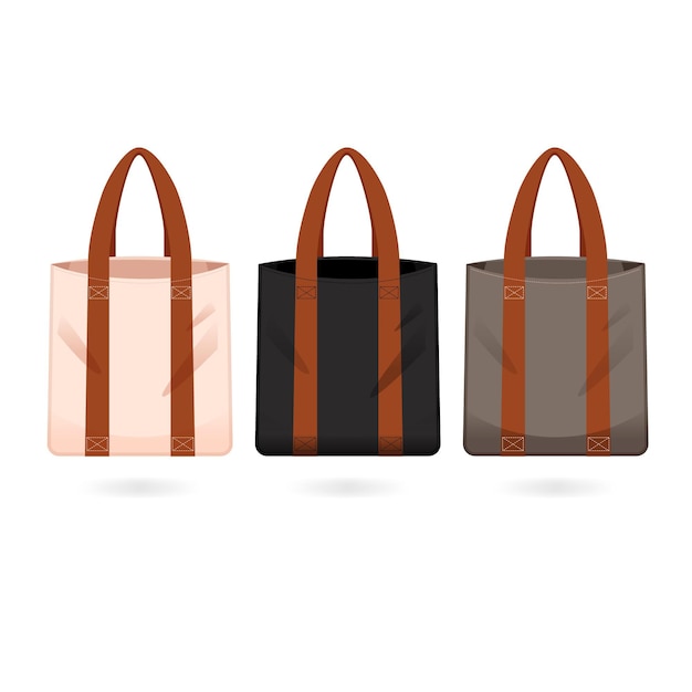 Free Vector flat fabric bags collection