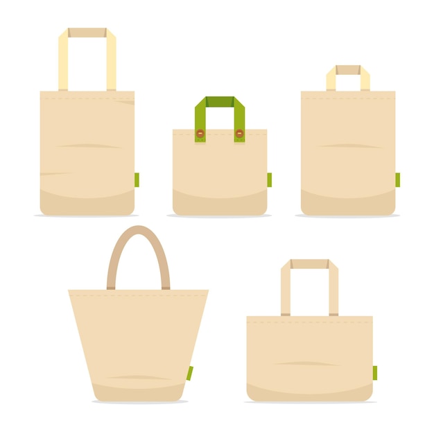 Free Vector flat fabric bags collection