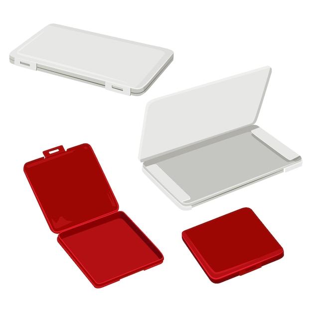 Free Vector flat face mask storage cases pack