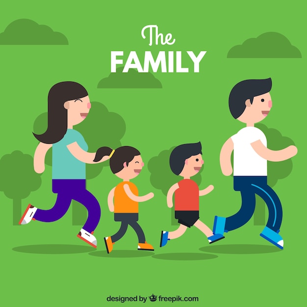 Flat family running