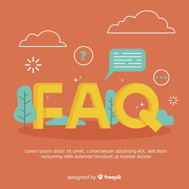 Flat faq background template