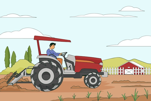 Free vector flat farmer's day celebration illustration