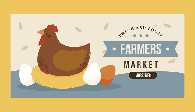 Flat farmers market banner