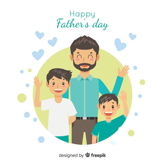 Flat father's day background