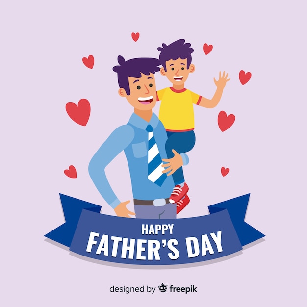 Free Vector flat father's day background