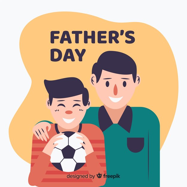 Flat father's day background