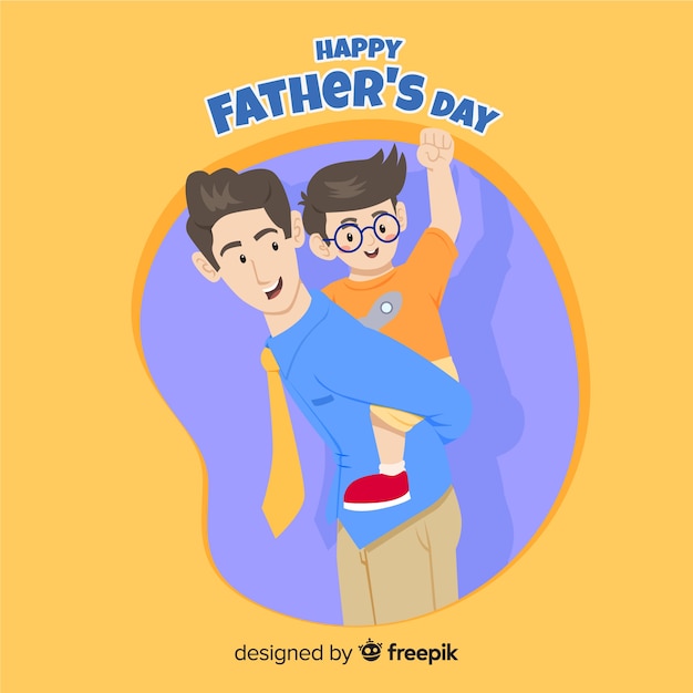 Flat father's day background