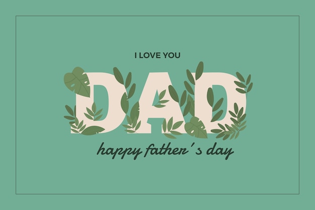 Free Vector flat father's day background