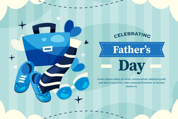 Flat father's day background