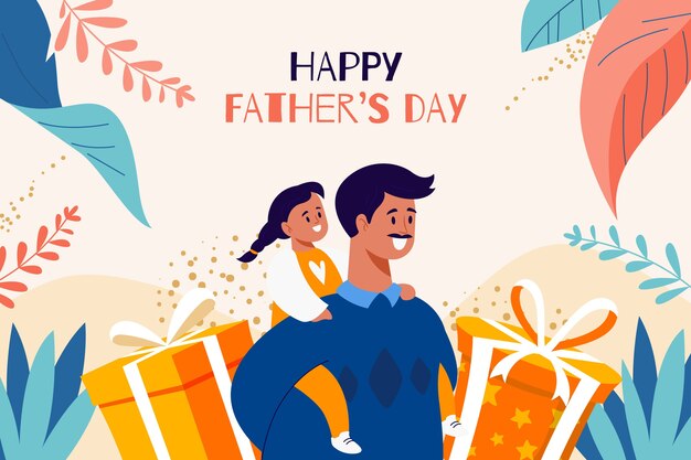 Flat father's day background