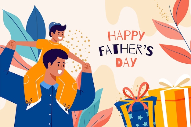 Flat father's day background