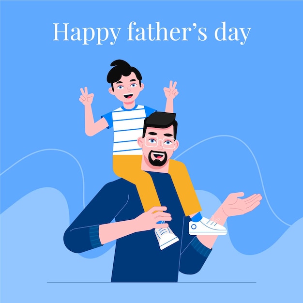 Free Vector flat father's day illustration