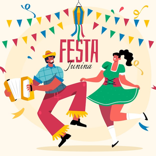 Flat festa junina illustration