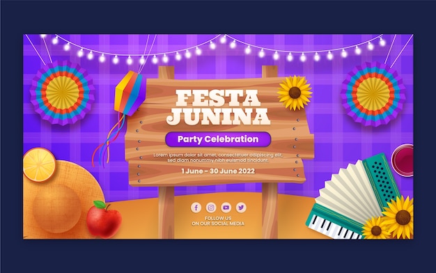 Flat festas juninas facebook post