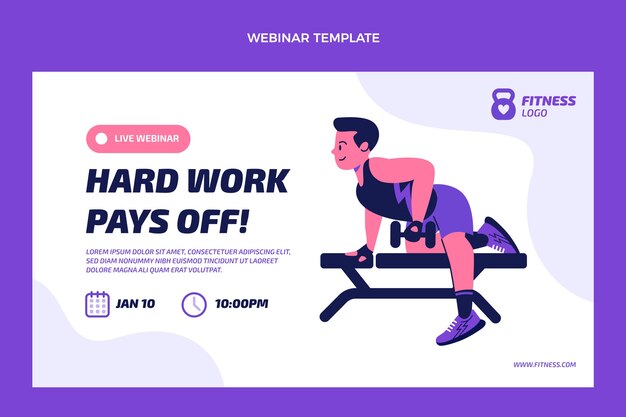 Flat fitness webinar template