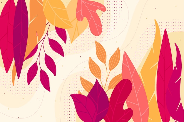 Flat  floral background abstract