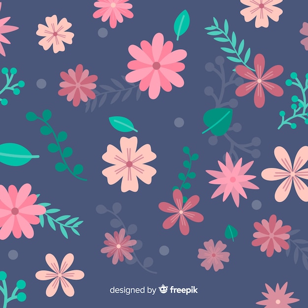 Flat floral background