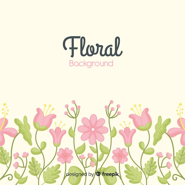 Flat floral background