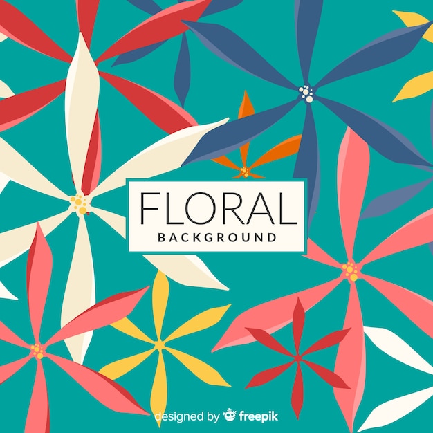 Flat floral background