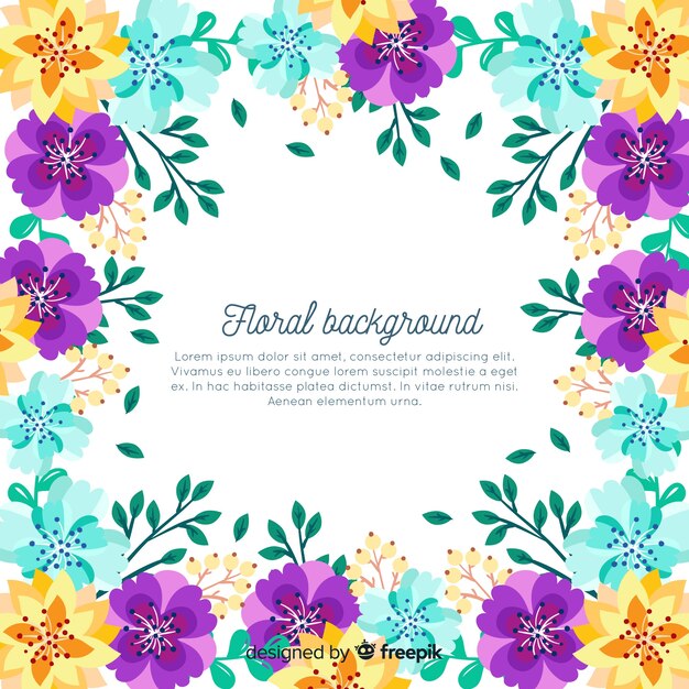 Flat floral background