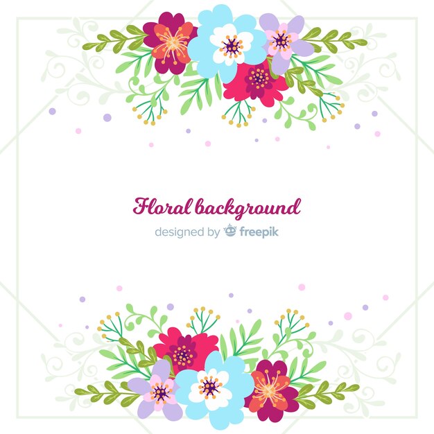 Flat floral background