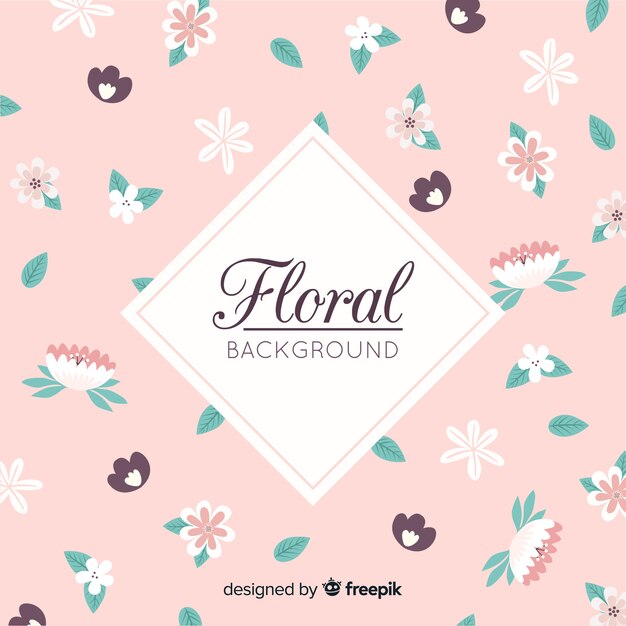 Flat floral background