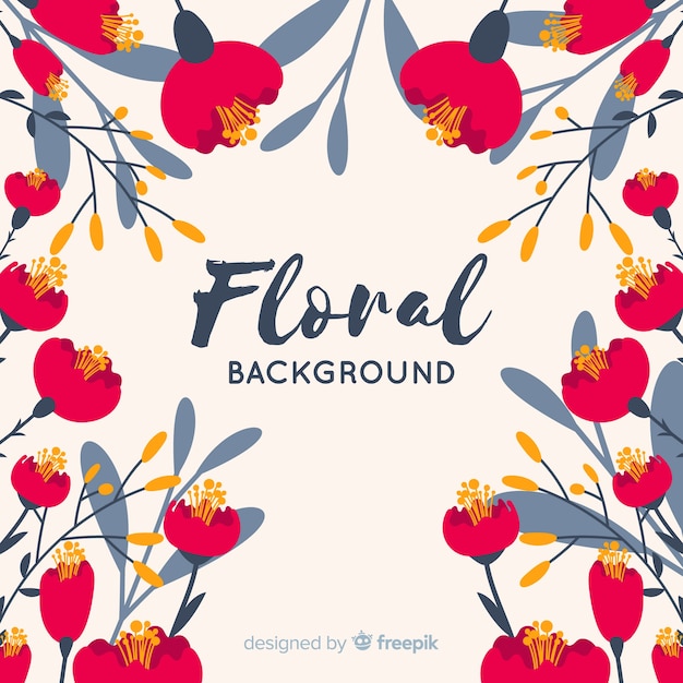 Flat floral background