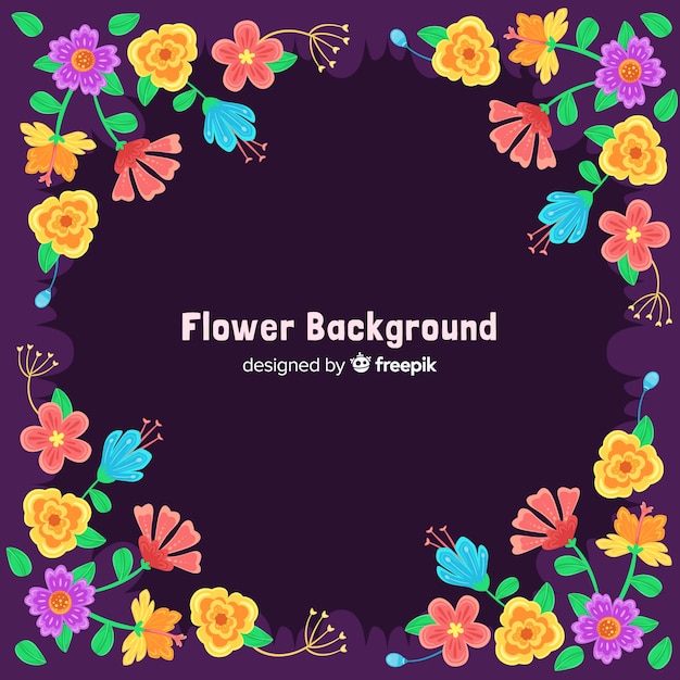 Flat floral background